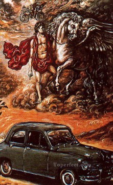 Giorgio de Chirico Painting - poster for fiat 1400 1957 Giorgio de Chirico Metaphysical surrealism